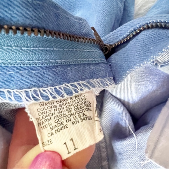 Lee Riders👖90’s Sky Blue High Waist Jeans Vintage Denim - Picture 9 of 12